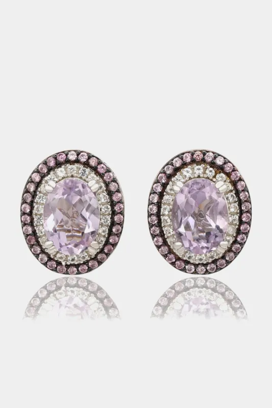 Amethyst Oval Cut Earrings sold by Lord & Taylor