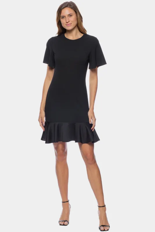 Scuba Crepe Ruffled Hem Sheath Dress sold by Lord & Taylor