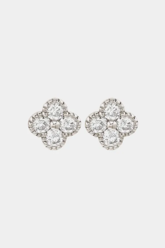 Diamond Clover Stud Earrings sold by Lord & Taylor