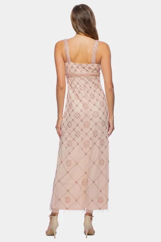 V-Neck Beaded Long Dress sold by Lord & Taylor