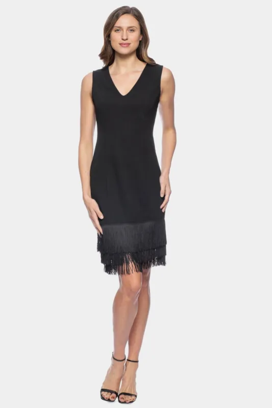 Fringe Scuba Crepe Short Sheath Dress sold by Lord & Taylor