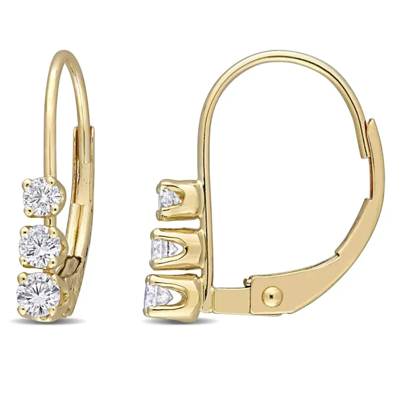 14k Yellow Gold Diamond Earrings sold by Lord & Taylor