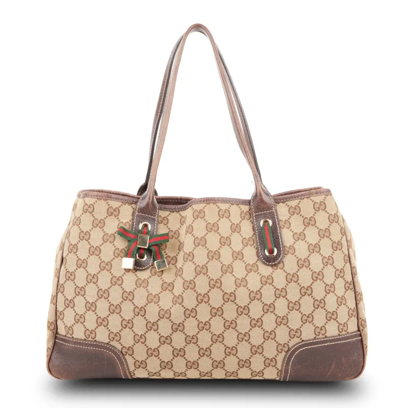 Princy GG Canvas Tote Bag Gold HW sold by Lord & Taylor