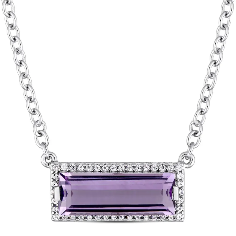 Amethyst and White Sapphire Necklace sold by Lord & Taylor