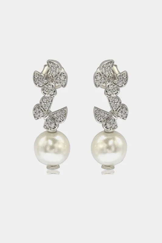 Pearl and Sapphire Butterfly Earrings sold by Lord & Taylor