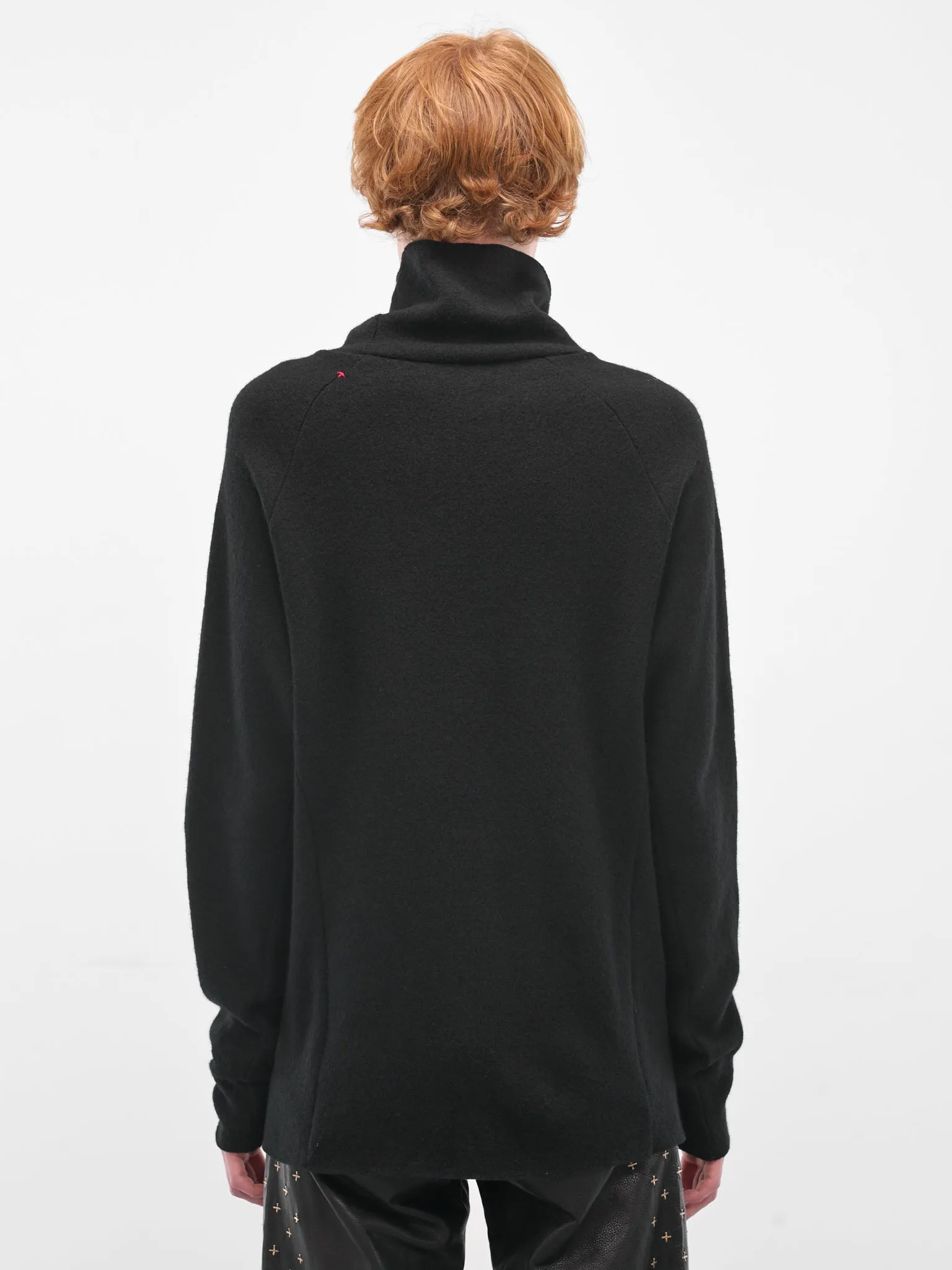 Black Alpaca Raglan Turtleneck Sweater (NT260DT-NWA-BLACK) sold by lorenzo product image thumbnail 3