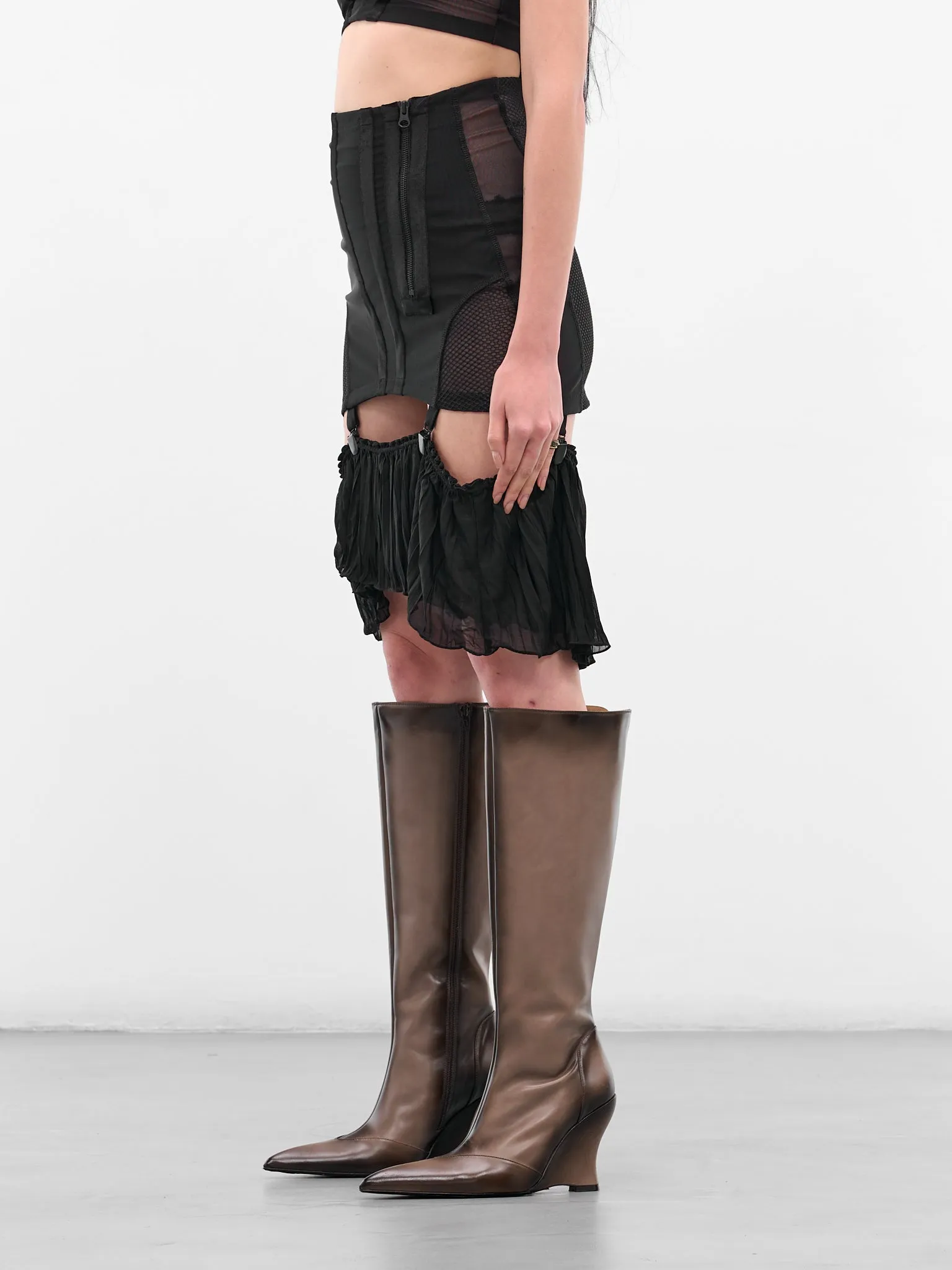 Black Uma Girdle Mini Skirt (UMASK0BL-BLACK) sold by lorenzo product image thumbnail 2