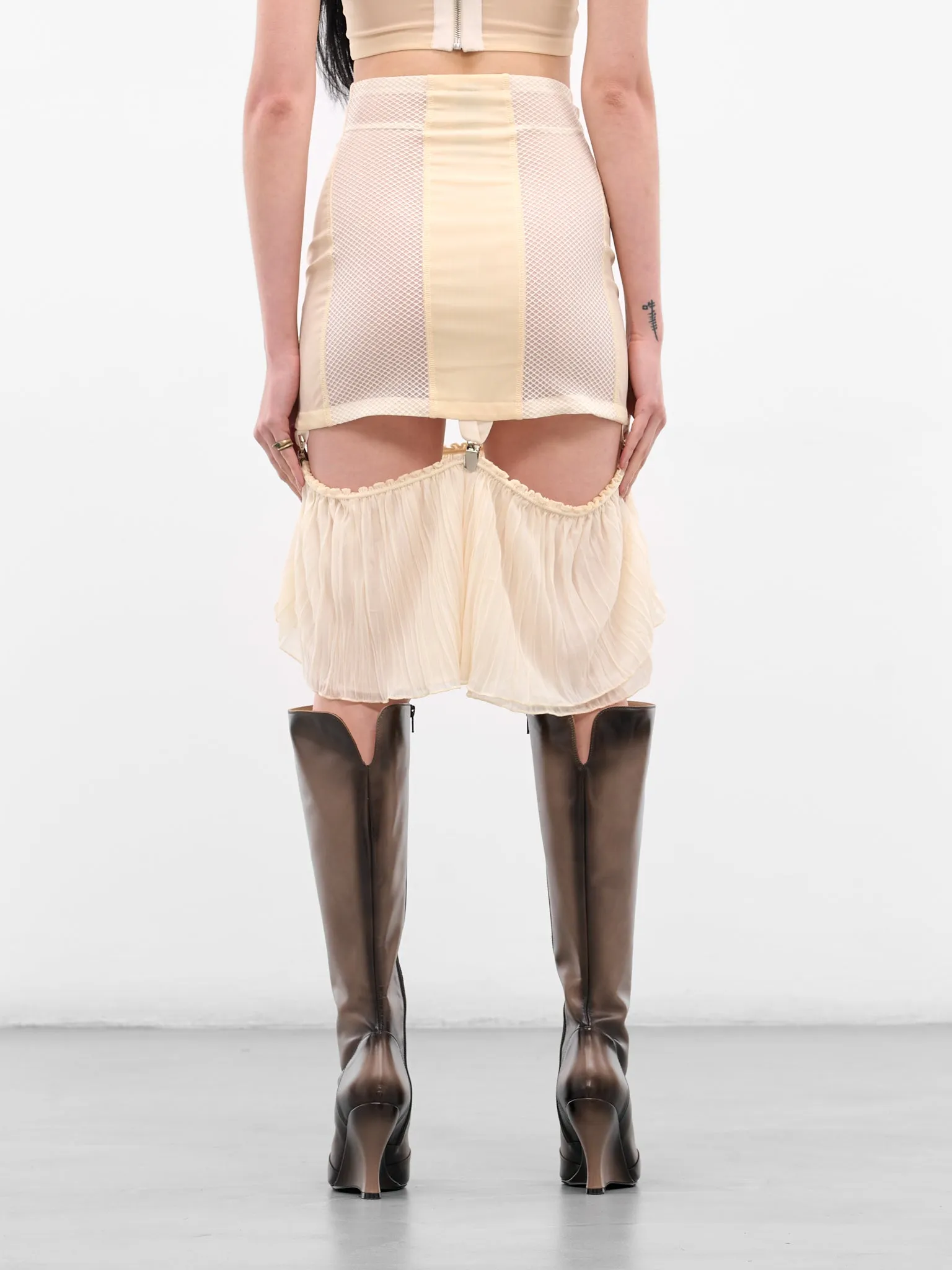 Blonde Uma Girdle Mini Skirt (UMASK0BLO-BLONDE) sold by lorenzo product image thumbnail 3