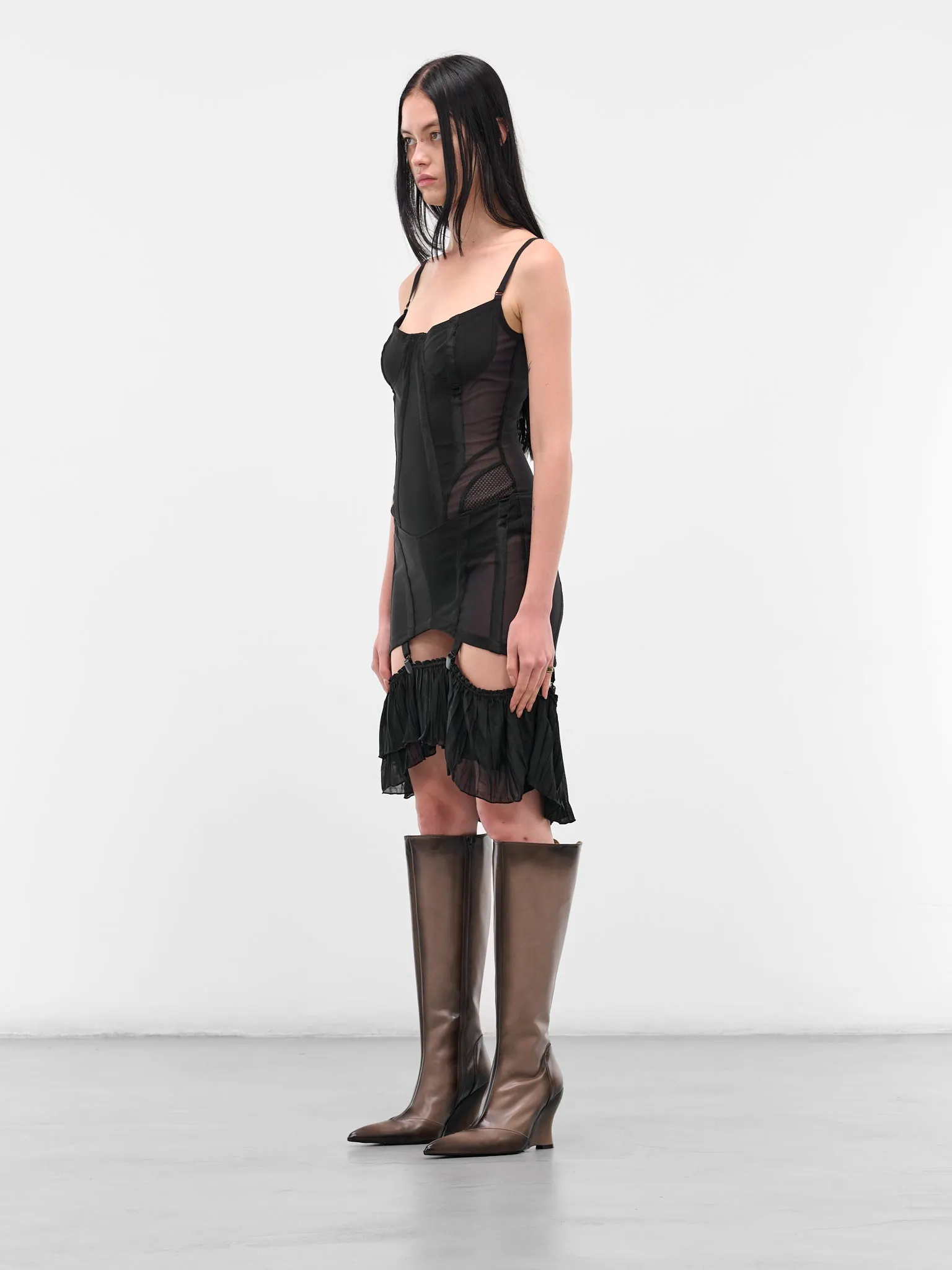 Black Uma Mini Dress (UMADR0BL-BLACK) sold by lorenzo product image thumbnail 2