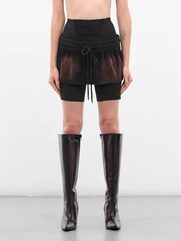 Dark Brown Layered Paris Skort (PASKO0DARK-DARK) sold by lorenzo