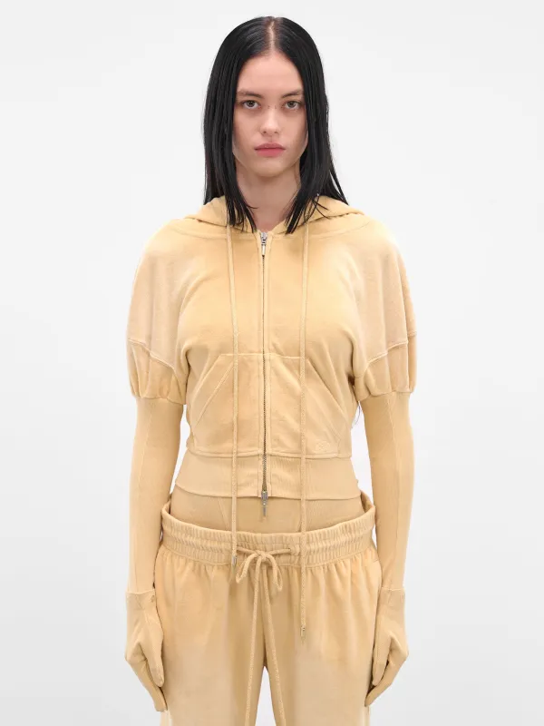 Blonde Oversized Paris Zip Hoodie (PAHO0BLO-BLONDE) sold by lorenzo