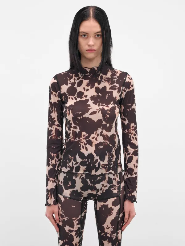 Abstract Rose Print Halcyon Top (HT0RO-ROSE) sold by lorenzo