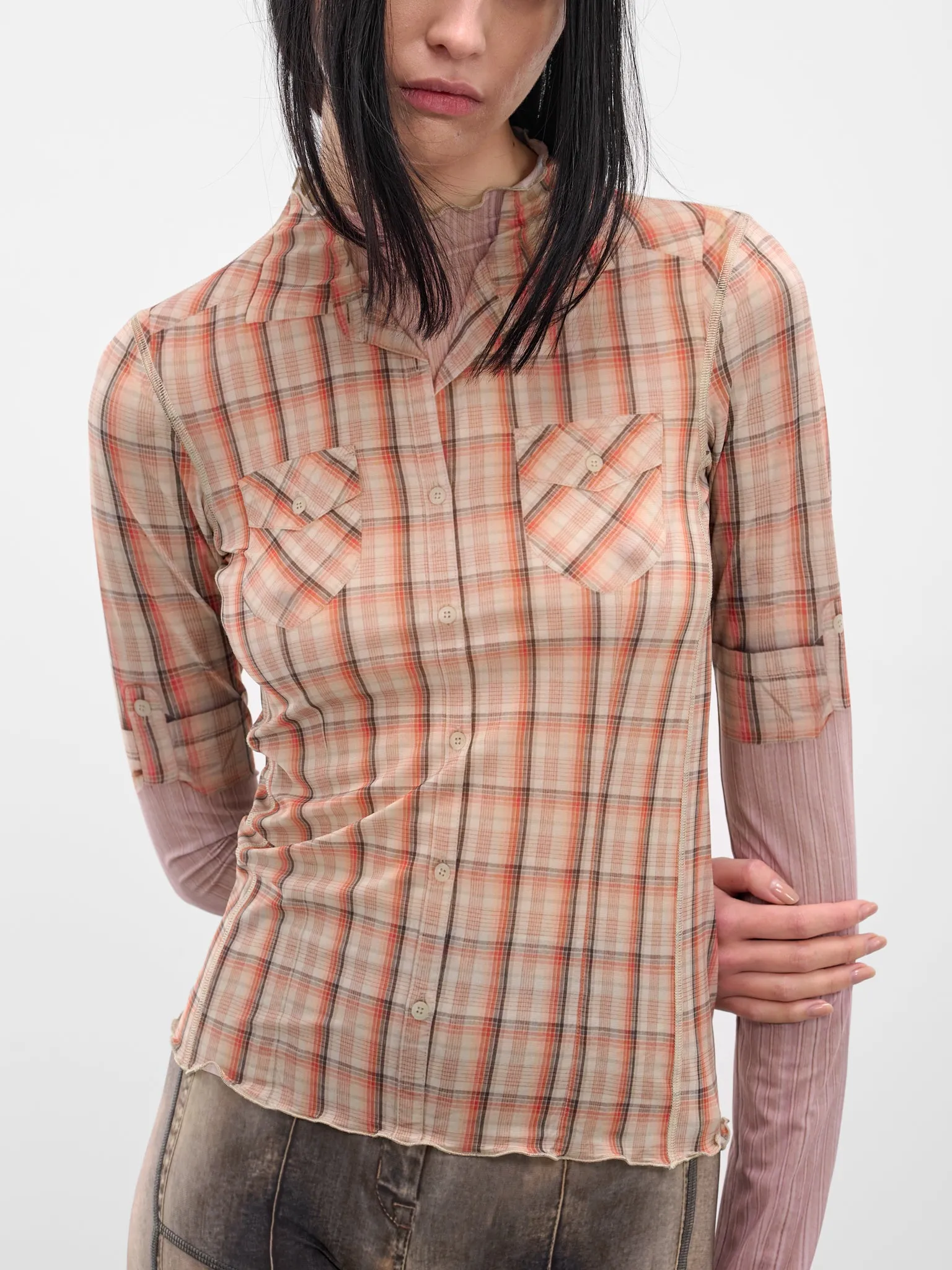 Harley Flannel Print Halcyon Top (HT0HAR-HARLEY) sold by lorenzo product image thumbnail 5