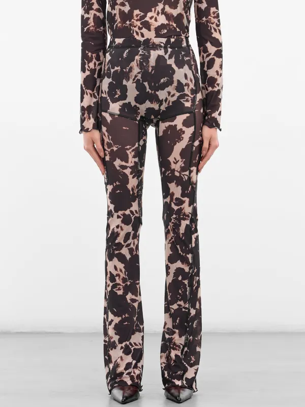 Rose Abstract Print Halcyon Leggings (HL0RO-ROSE) sold by lorenzo