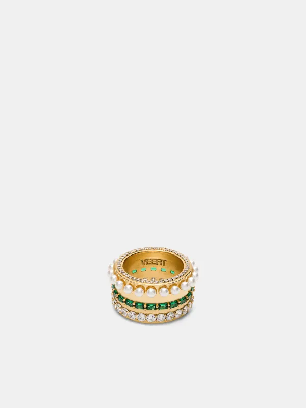 The Thick Layered Gold Ring (AN07PL-YELLOW-GOLD) sold by lorenzo