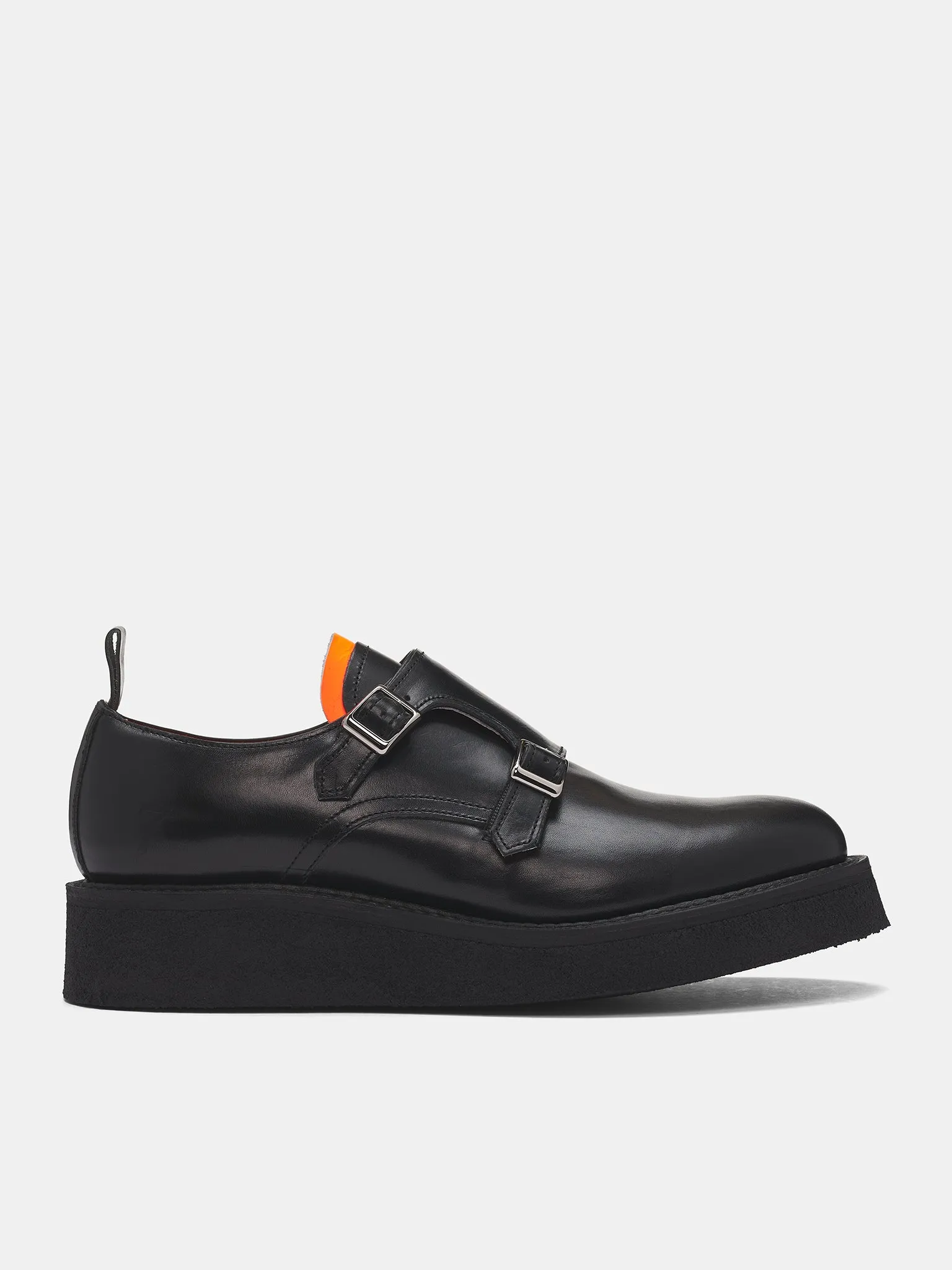 'Richard' Black Leather Monk Creepers (RICHARD-M-BLACK) sold by lorenzo