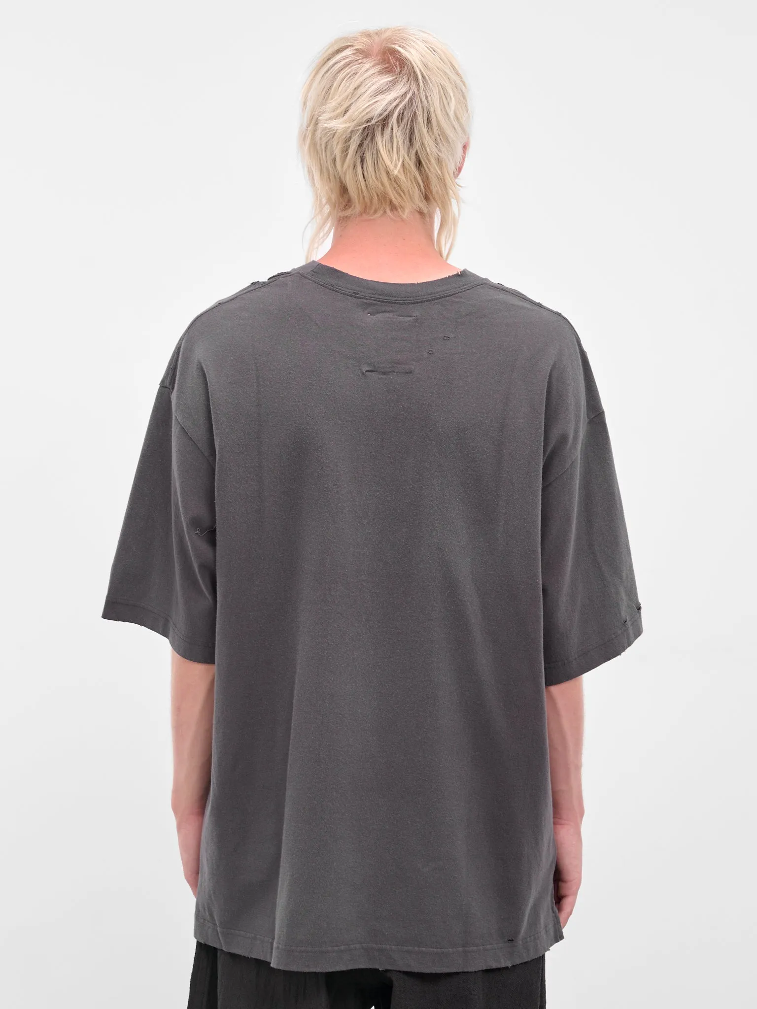 Black Distressed Cat Graphic Tee (J15TS752-BLACK) sold by lorenzo product image thumbnail 3