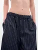 Navy Pinstripe Elasticated Baggy Trousers (GP-P014-051-1-NAVY) sold by lorenzo