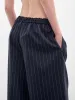 Navy Pinstripe Elasticated Baggy Trousers (GP-P014-051-1-NAVY) sold by lorenzo