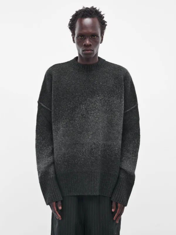 Gray Jacquard Knit Crew Sweater (UK11F25-GRAPHITE-GREY) sold by lorenzo