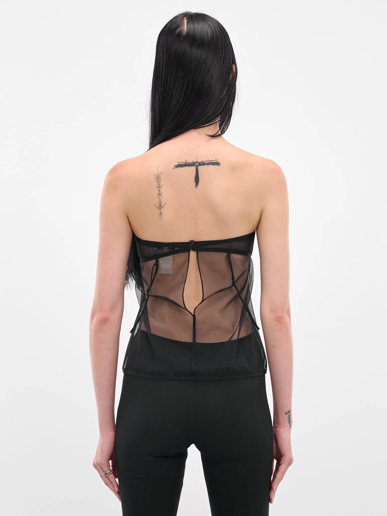 Upside-Down Pleated Bra Top (ND-TOP100-2003-101-BLACK) sold by lorenzo product image thumbnail 3