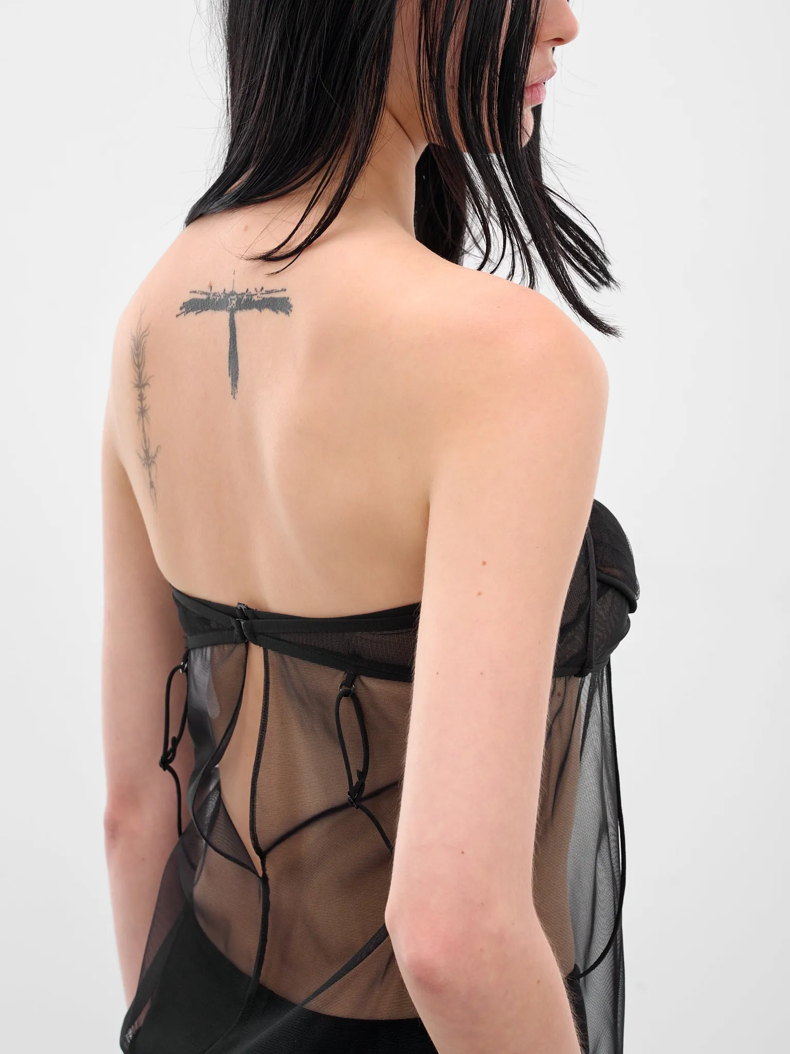 Upside-Down Pleated Bra Top (ND-TOP100-2003-101-BLACK) sold by lorenzo product image thumbnail 5