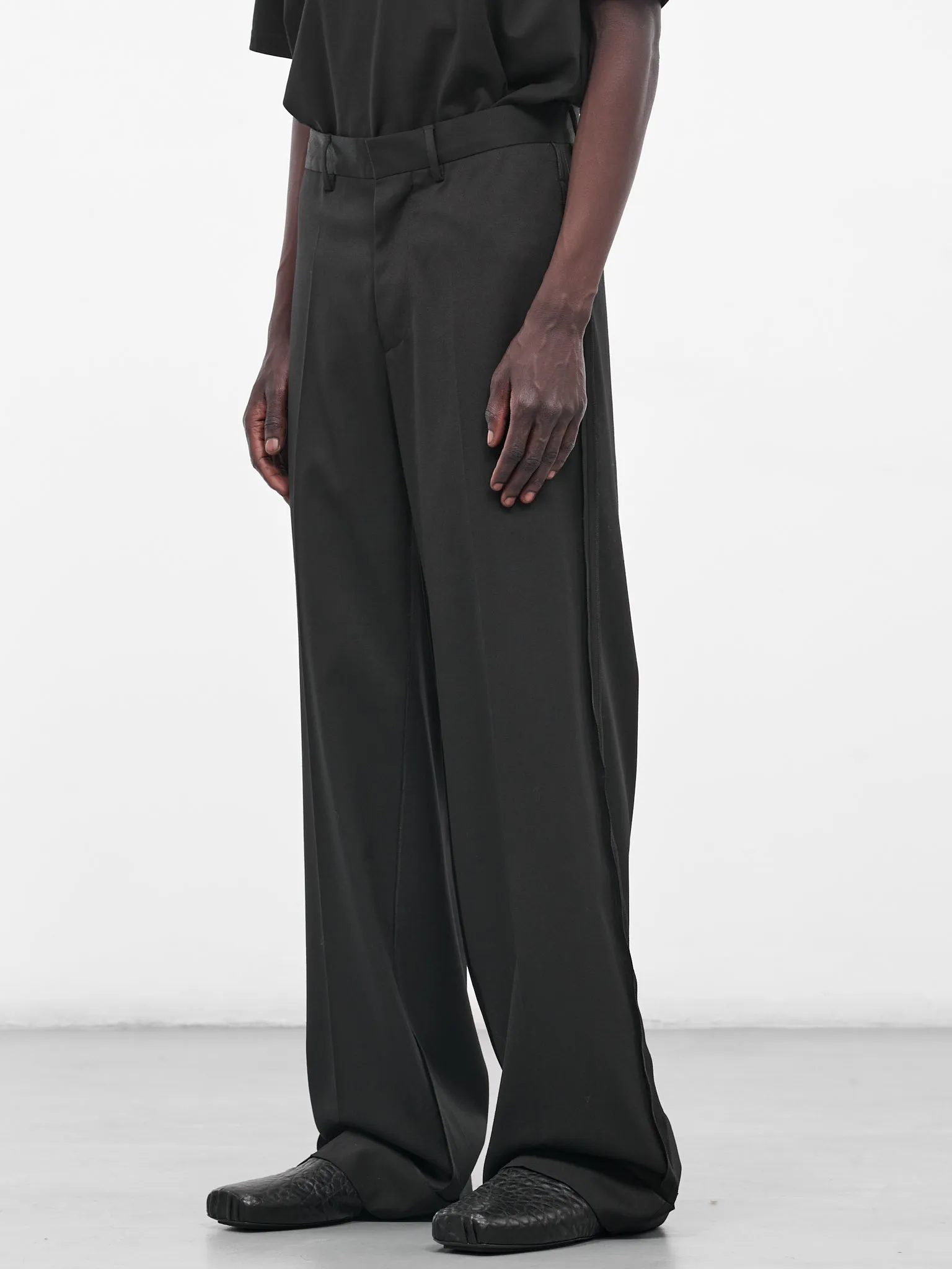 Black Wide Leg Tailored Trousers (SH0KA0047-S47848-900-BLACK) sold by lorenzo product image thumbnail 2