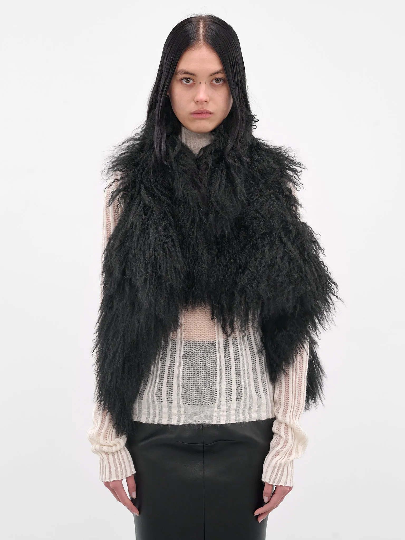 Black Bereta Shearling Waistcoat (B0011421-FR004-099-BLACK) sold by lorenzo