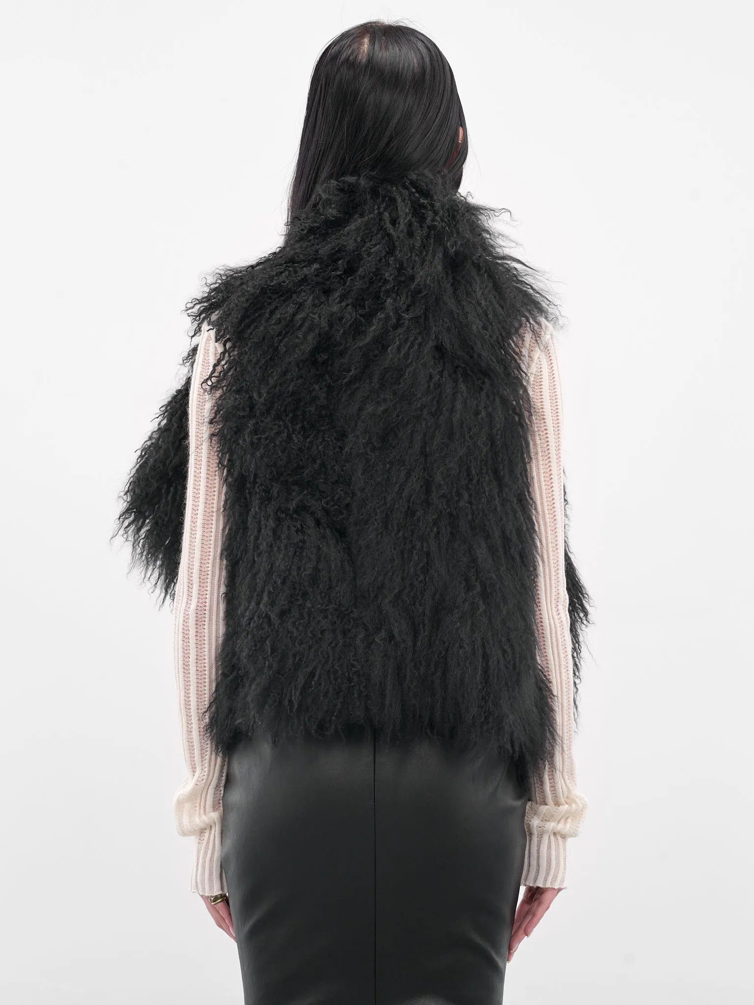 Black Bereta Shearling Waistcoat (B0011421-FR004-099-BLACK) sold by lorenzo product image thumbnail 3