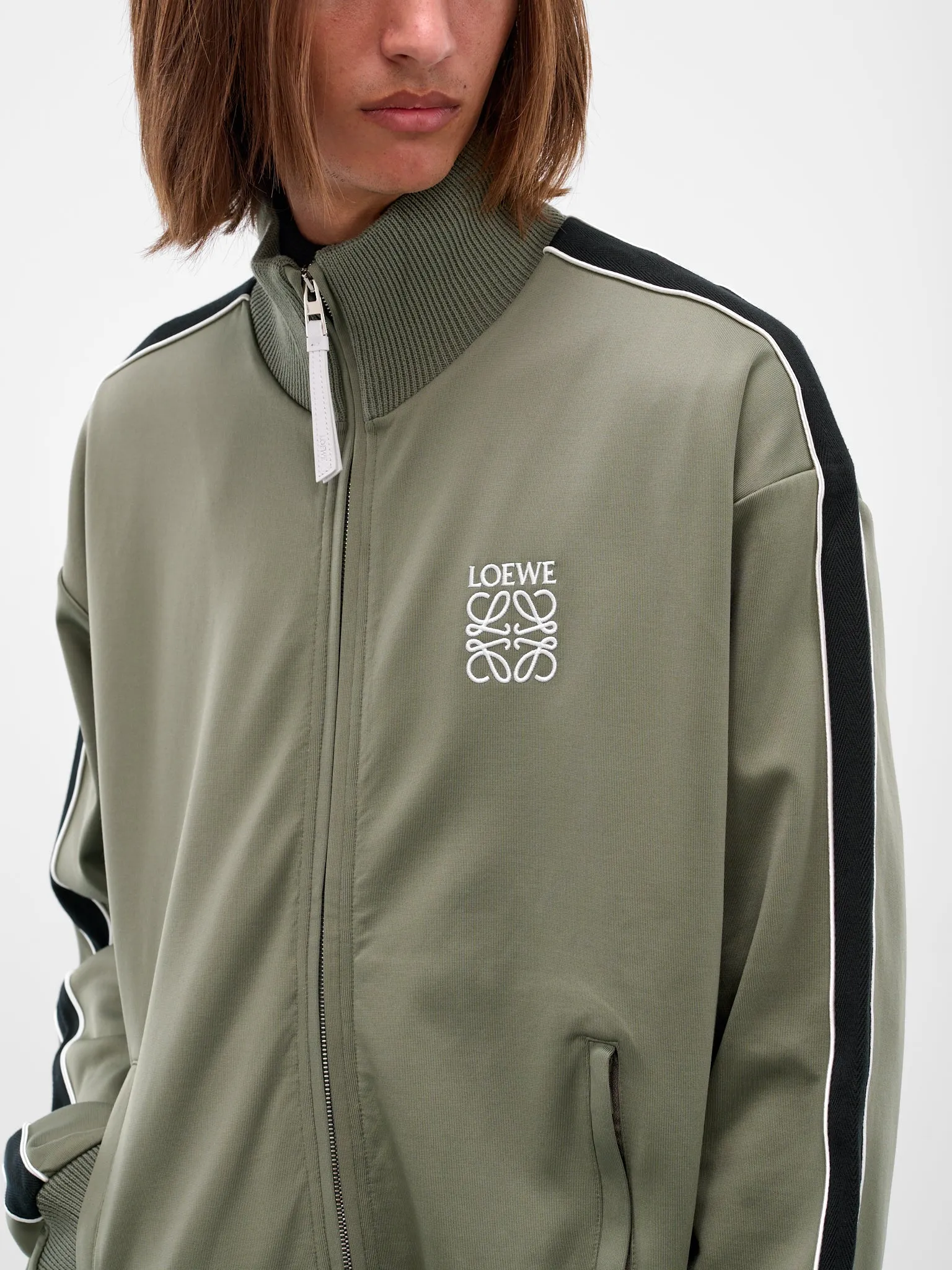 Green Technical Jersey Tracksuit Jacket (H526Y02X38-4160-KHAKI-GREEN) sold by lorenzo product image thumbnail 4