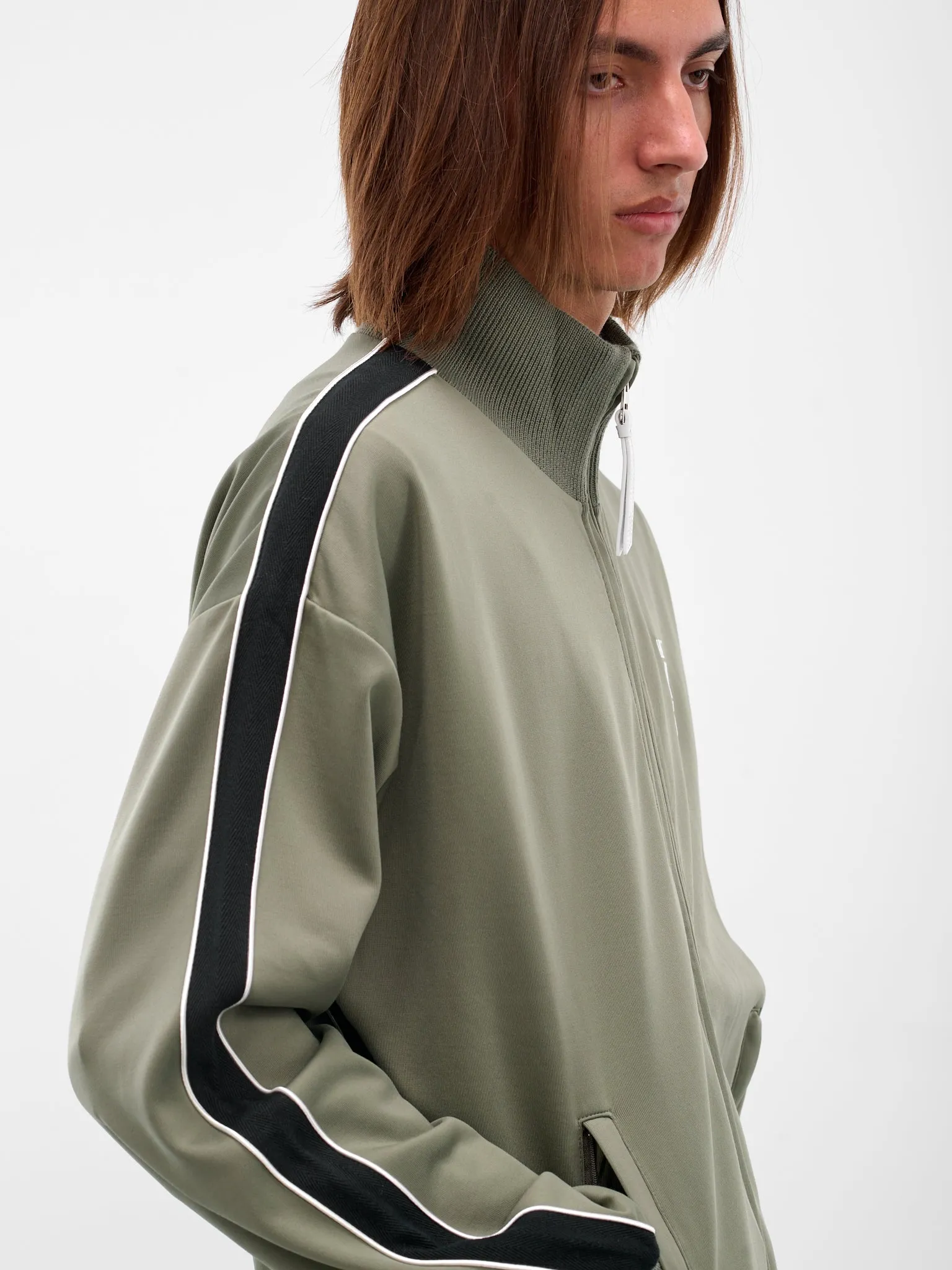 Green Technical Jersey Tracksuit Jacket (H526Y02X38-4160-KHAKI-GREEN) sold by lorenzo product image thumbnail 5