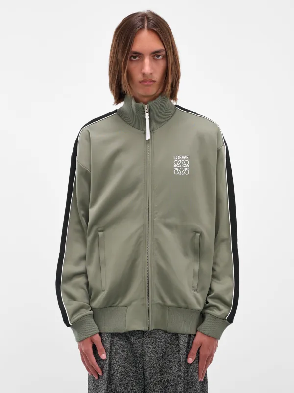 Green Technical Jersey Tracksuit Jacket (H526Y02X38-4160-KHAKI-GREEN) sold by lorenzo