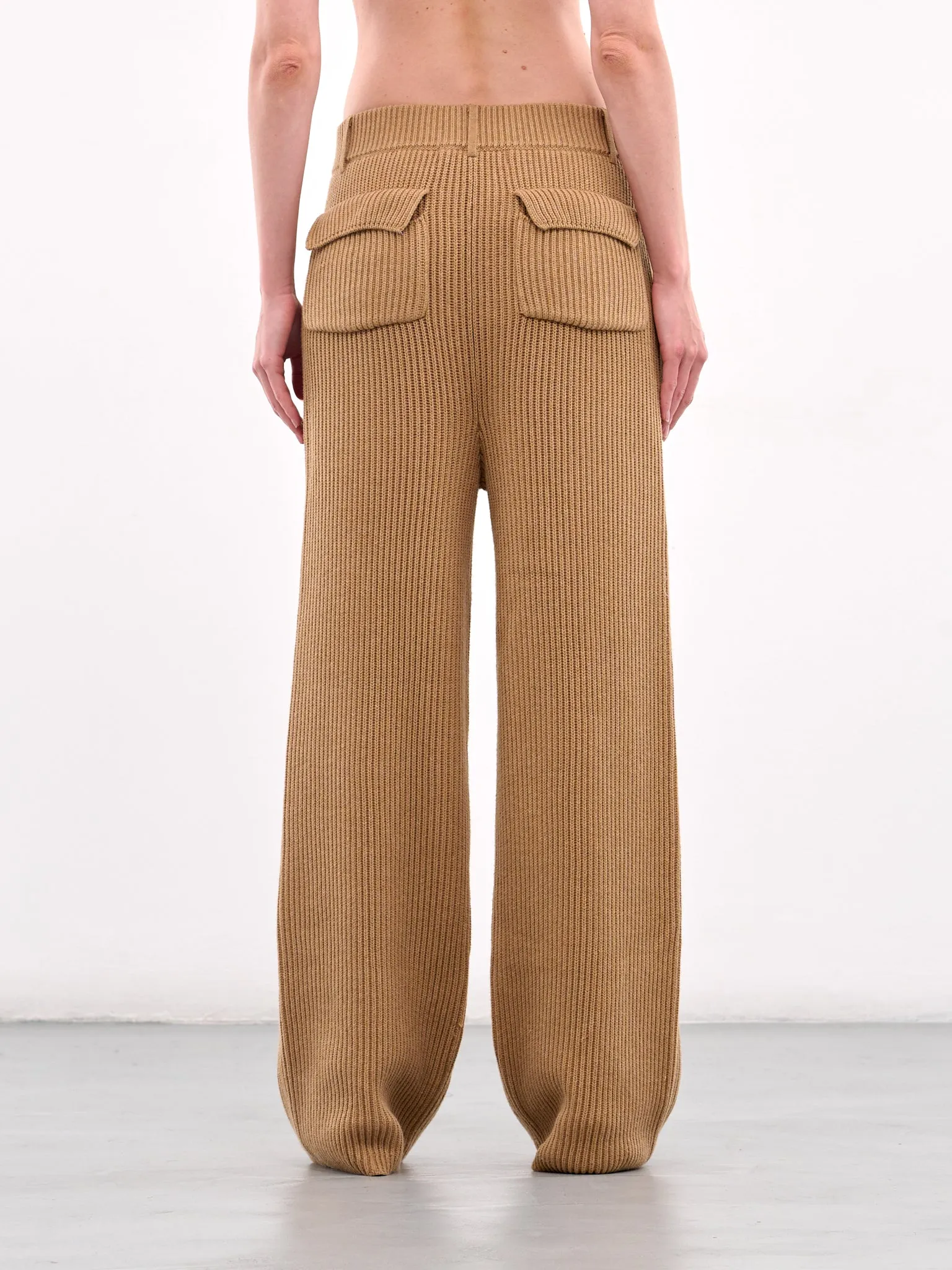 Ribbed Knit Trousers (AMBR2559-DEEP-CAMEL) sold by lorenzo product image thumbnail 3