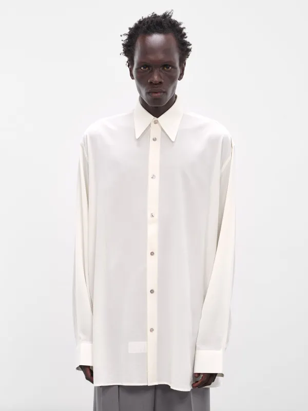 White Classic Button-Up Shirt (005-03W-WHITE) sold by lorenzo