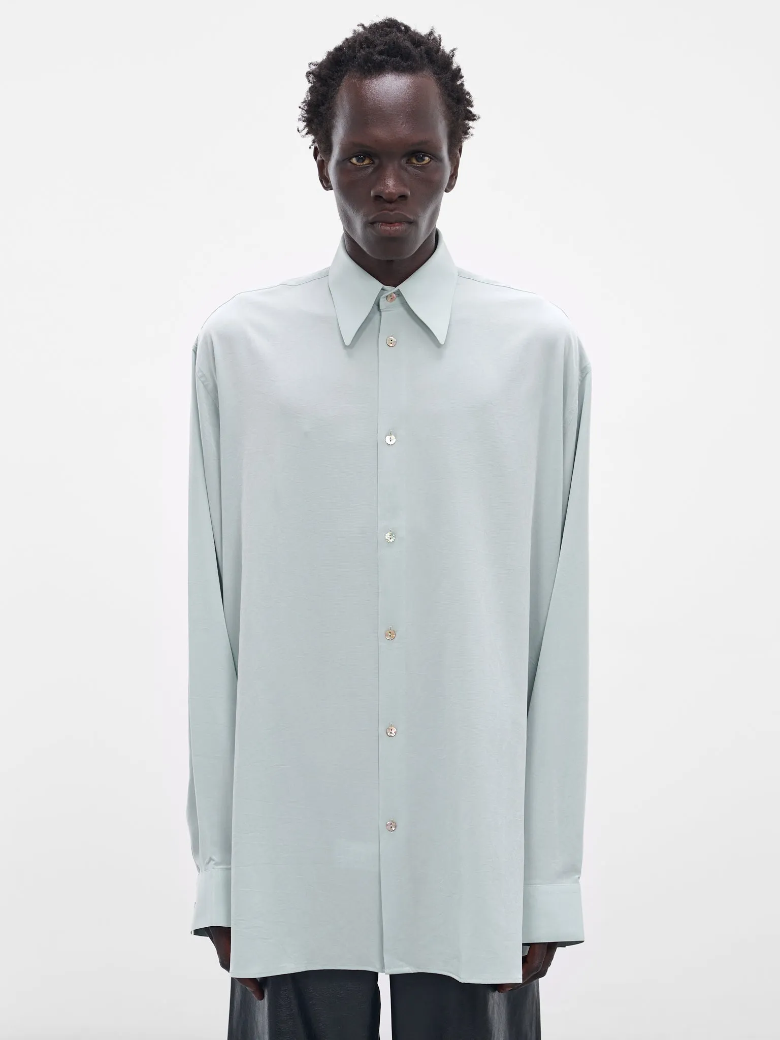 Light Green Classic Button-Up Shirt (005-03G-LIGHT-GREEN) sold by lorenzo