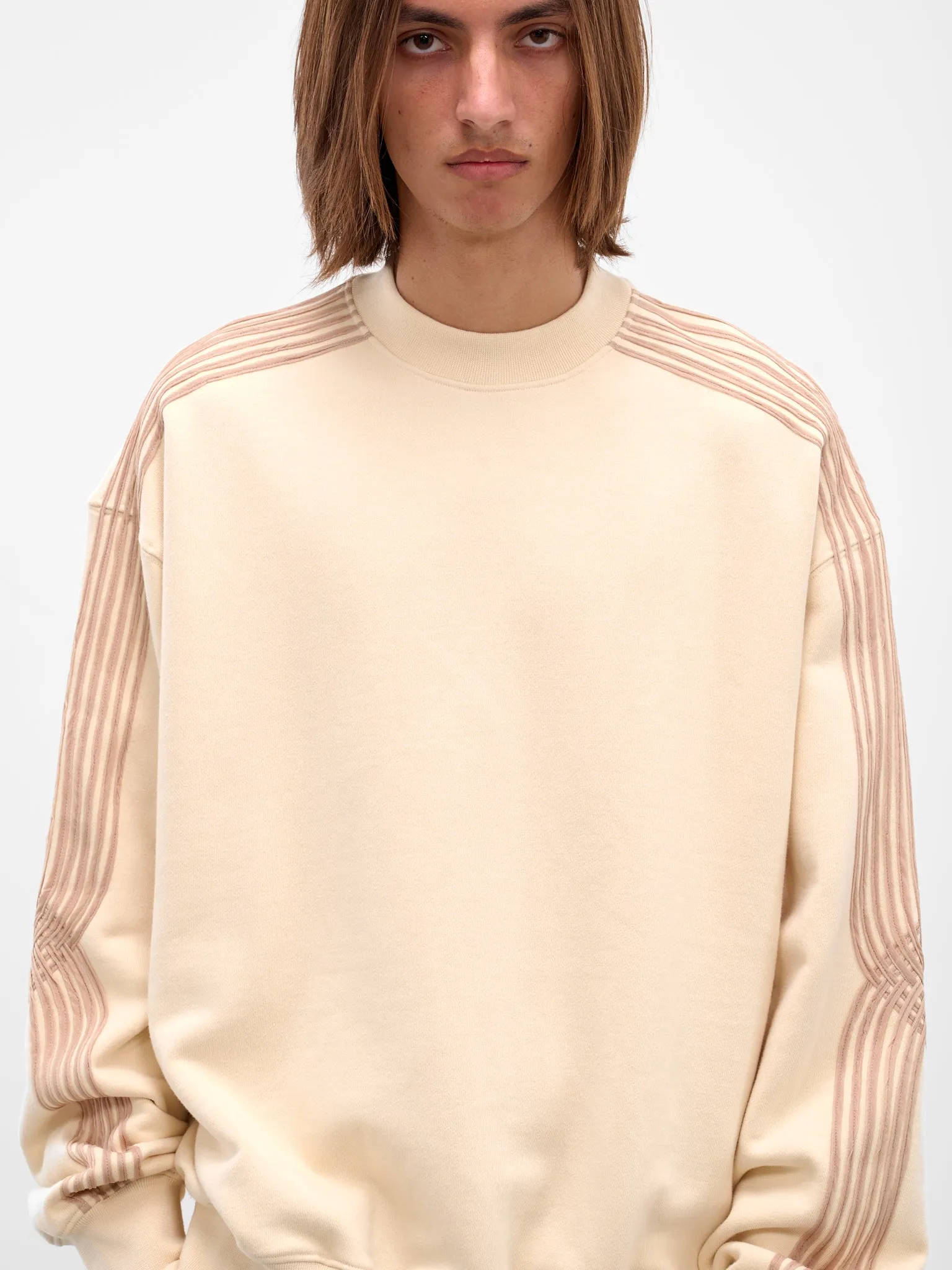 Ivory Applique Gym Crewneck Pullover (252-MJP023A-IVORY) sold by lorenzo product image thumbnail 5