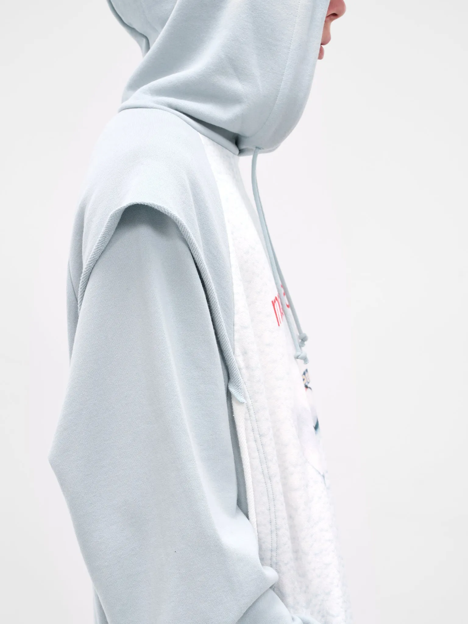 Oversized Moebius & Plank Layered Hoodie (UC2E4803-1-LIGHT-BLUE) sold by lorenzo product image thumbnail 5