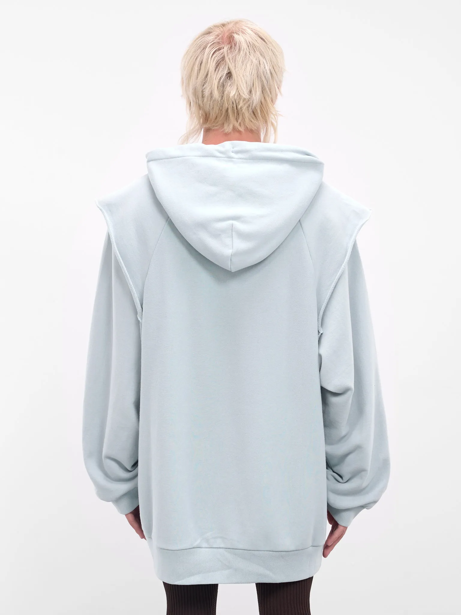 Oversized Moebius & Plank Layered Hoodie (UC2E4803-1-LIGHT-BLUE) sold by lorenzo product image thumbnail 3