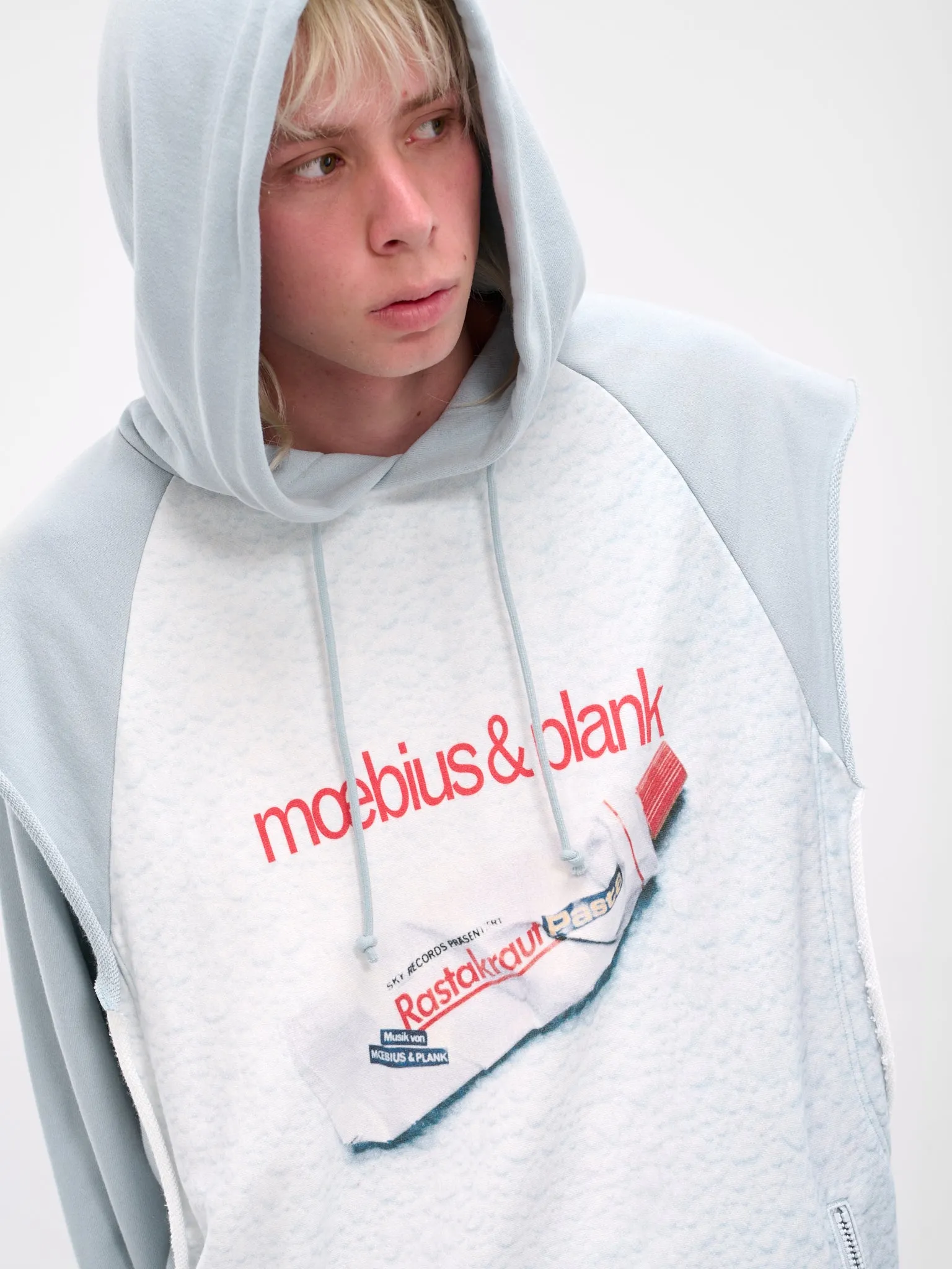 Oversized Moebius & Plank Layered Hoodie (UC2E4803-1-LIGHT-BLUE) sold by lorenzo product image thumbnail 4