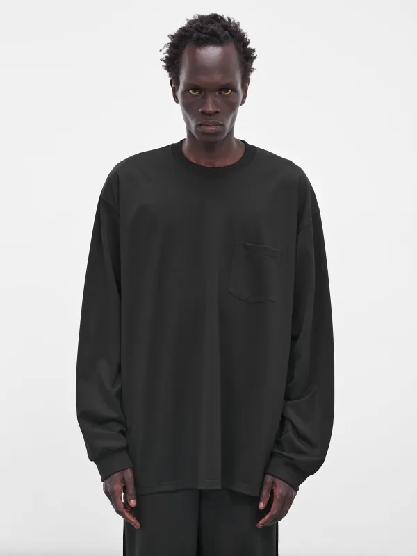 Black Oversized Pocket Long Sleeve (ST-1330-BLACK) sold by lorenzo