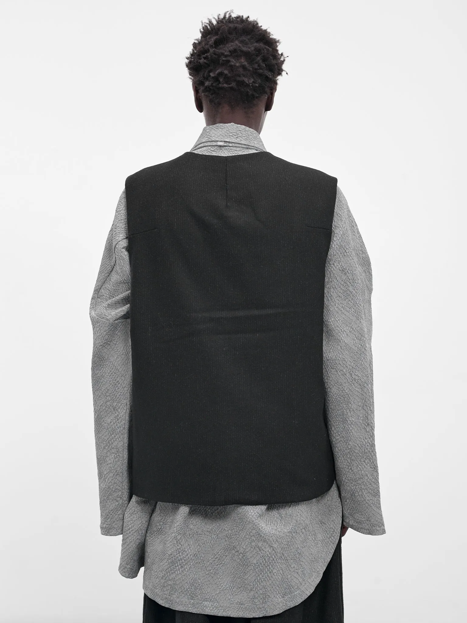 The Gileo Navy Wool Vest (GILEO-NAVY) sold by lorenzo product image thumbnail 3