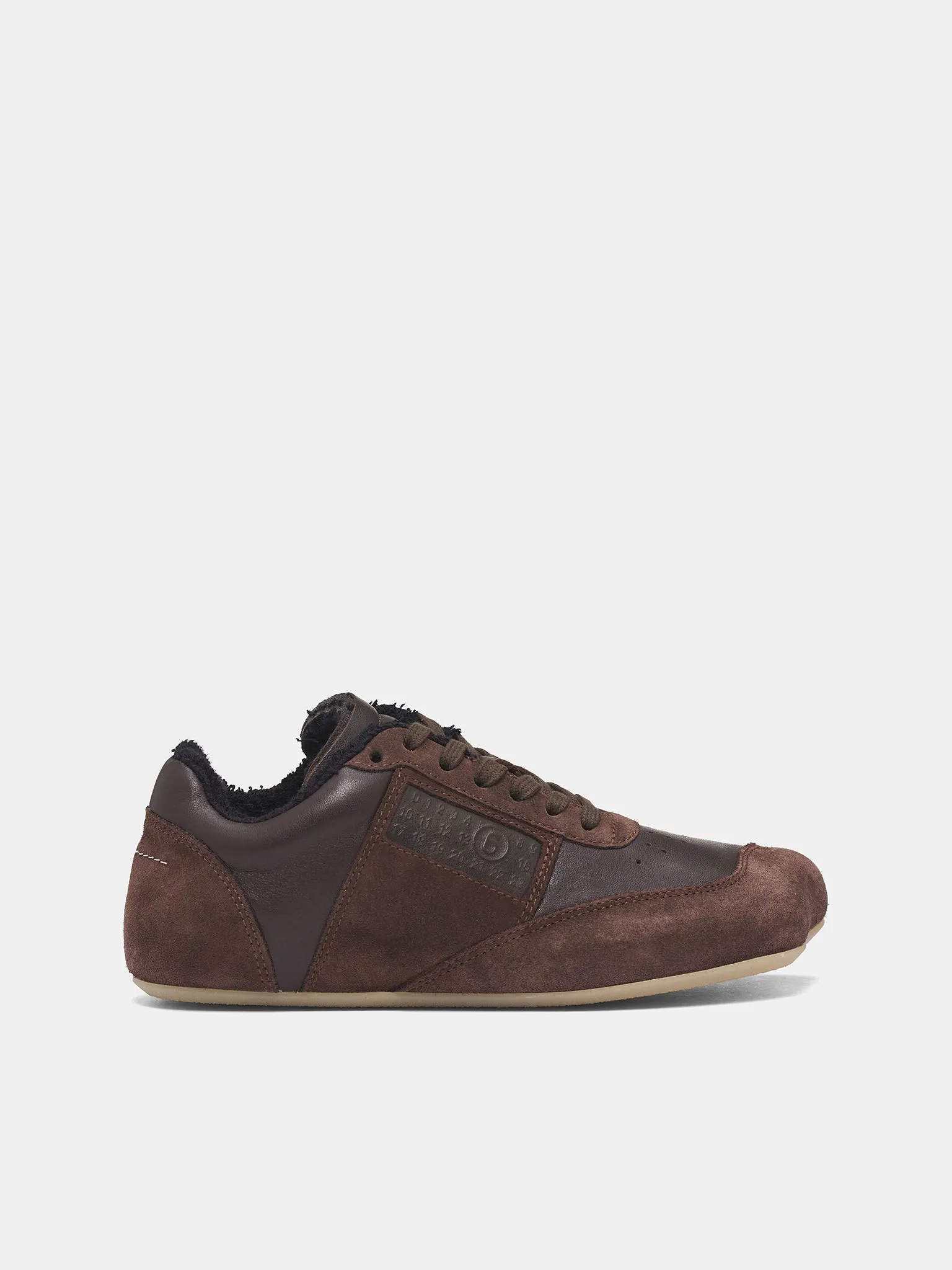 Brown Anatomical Suede Leather Sneakers (S66WS0106-P6435-T8009-BROWN) sold by lorenzo