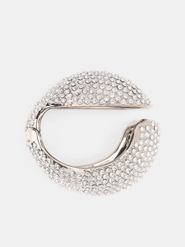 Crystal Embellished C-Logo Bangle (COPBI35J1003-SILVER) sold by lorenzo