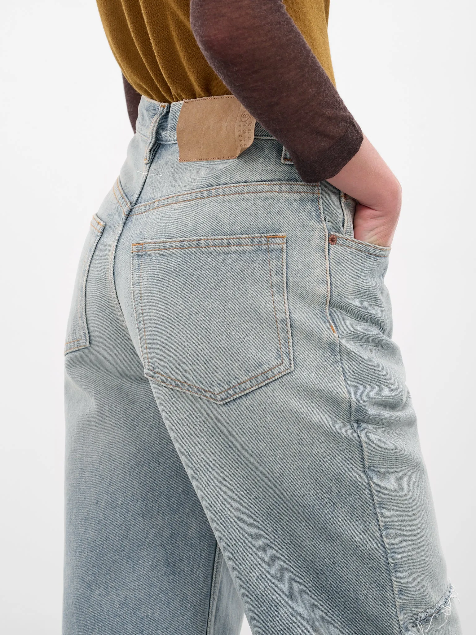 Blue Relaxed 5-Pocket Denim Jeans (S62LB0180-S30589-LIGHT-BLUE) sold by lorenzo product image thumbnail 4