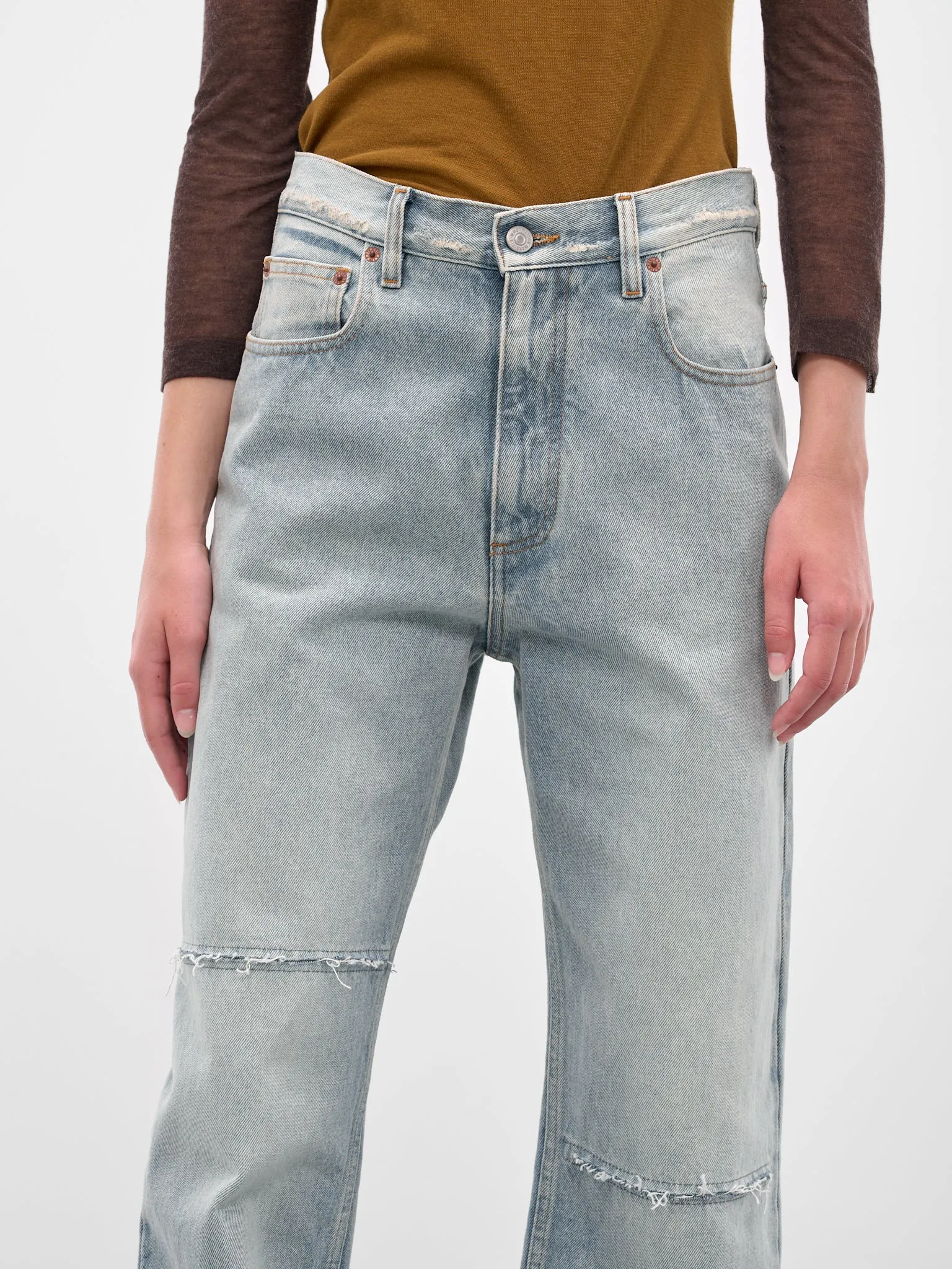 Blue Relaxed 5-Pocket Denim Jeans (S62LB0180-S30589-LIGHT-BLUE) sold by lorenzo product image thumbnail 5