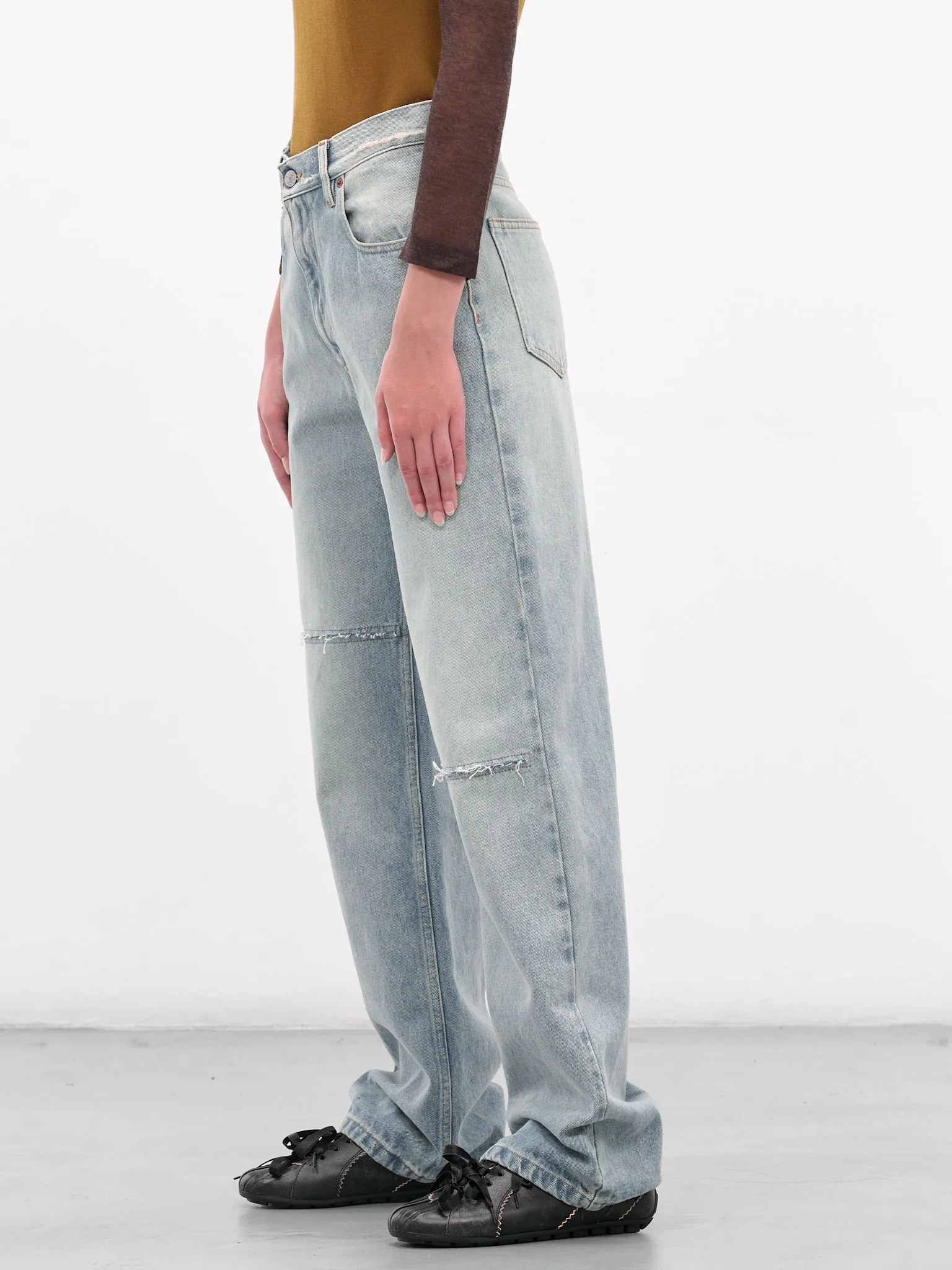 Blue Relaxed 5-Pocket Denim Jeans (S62LB0180-S30589-LIGHT-BLUE) sold by lorenzo product image thumbnail 2