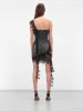Black Denim Lace Mini Dress (JJ208A-GREY-GUNMETAL) sold by lorenzo