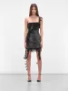 Black Denim Lace Mini Dress (JJ208A-GREY-GUNMETAL) sold by lorenzo
