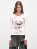 White Cat Graphic Long Sleeve (2T100A-C1031-NATURAL-WHITE-N) sold by lorenzo