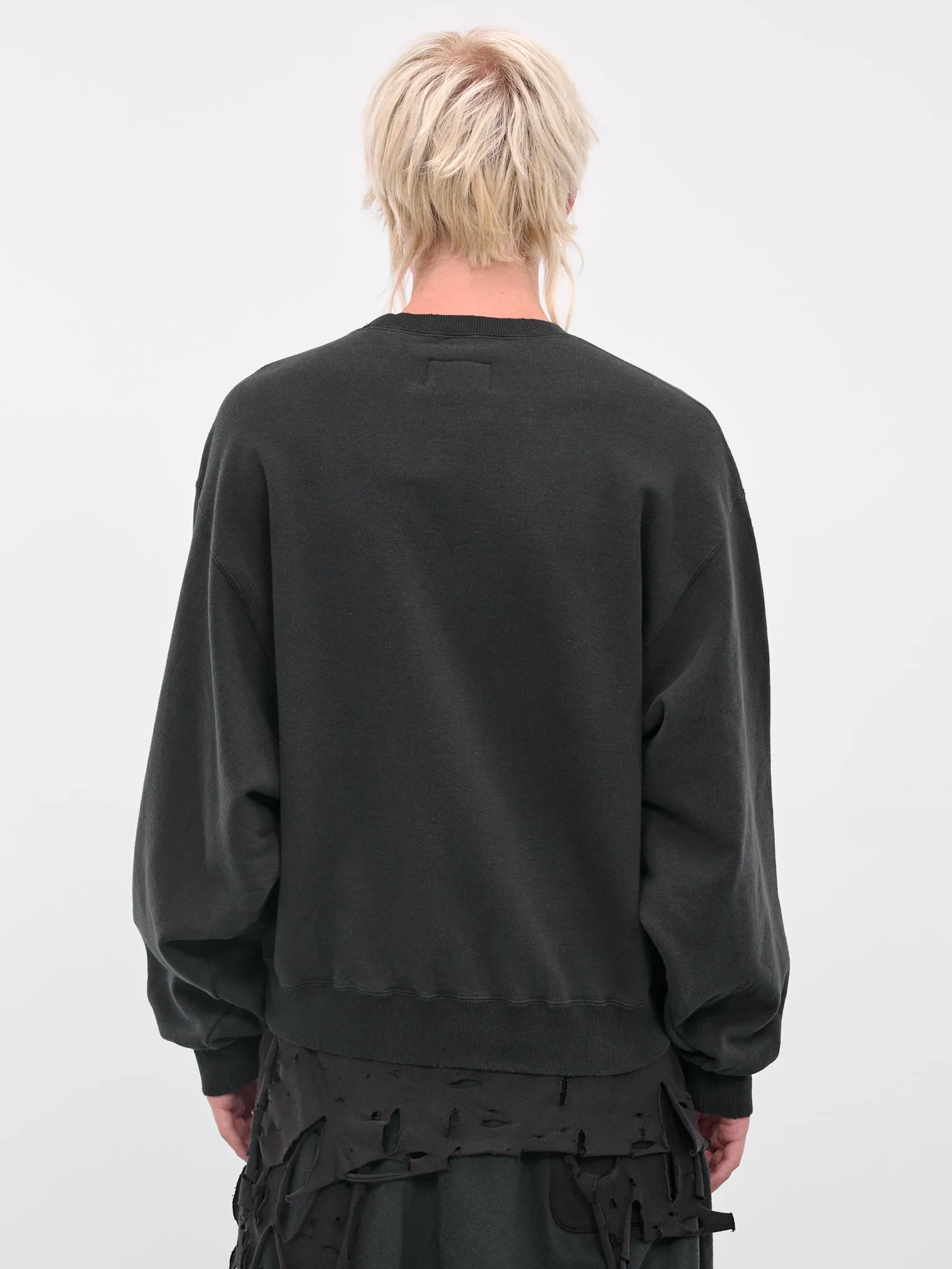 Black Raven Villain Crewneck Sweatshirt (25AW53CS412-BLACK) sold by lorenzo product image thumbnail 3